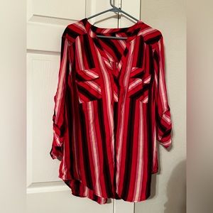 Torrid Harper pink mix striped shirt 3